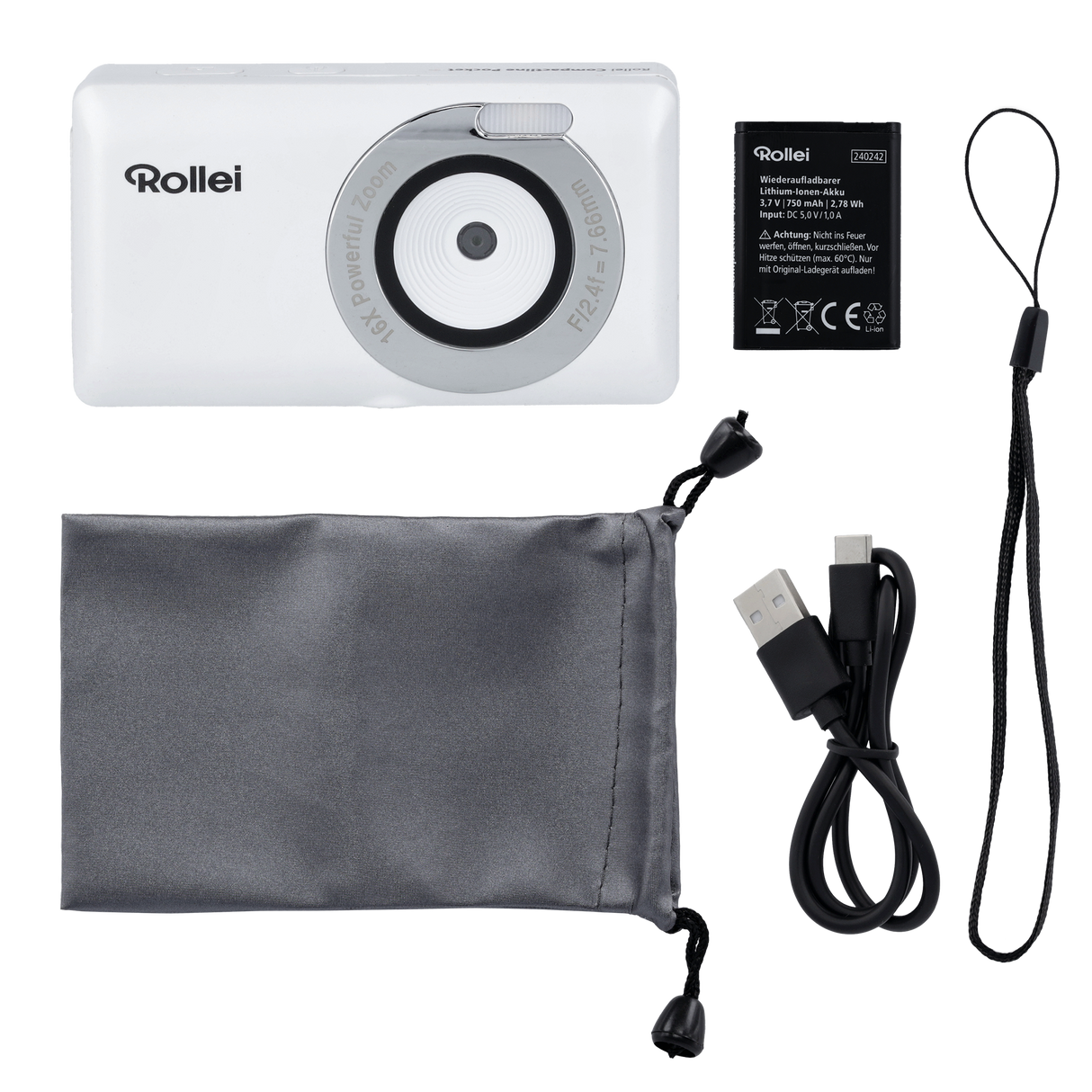 B-Ware Compactline Pocket Digitalkamera Weiß