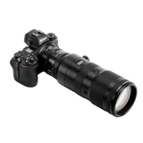Telekonverter im Einsatz an einer Nikon Z Kamera seitliche Ansicht 