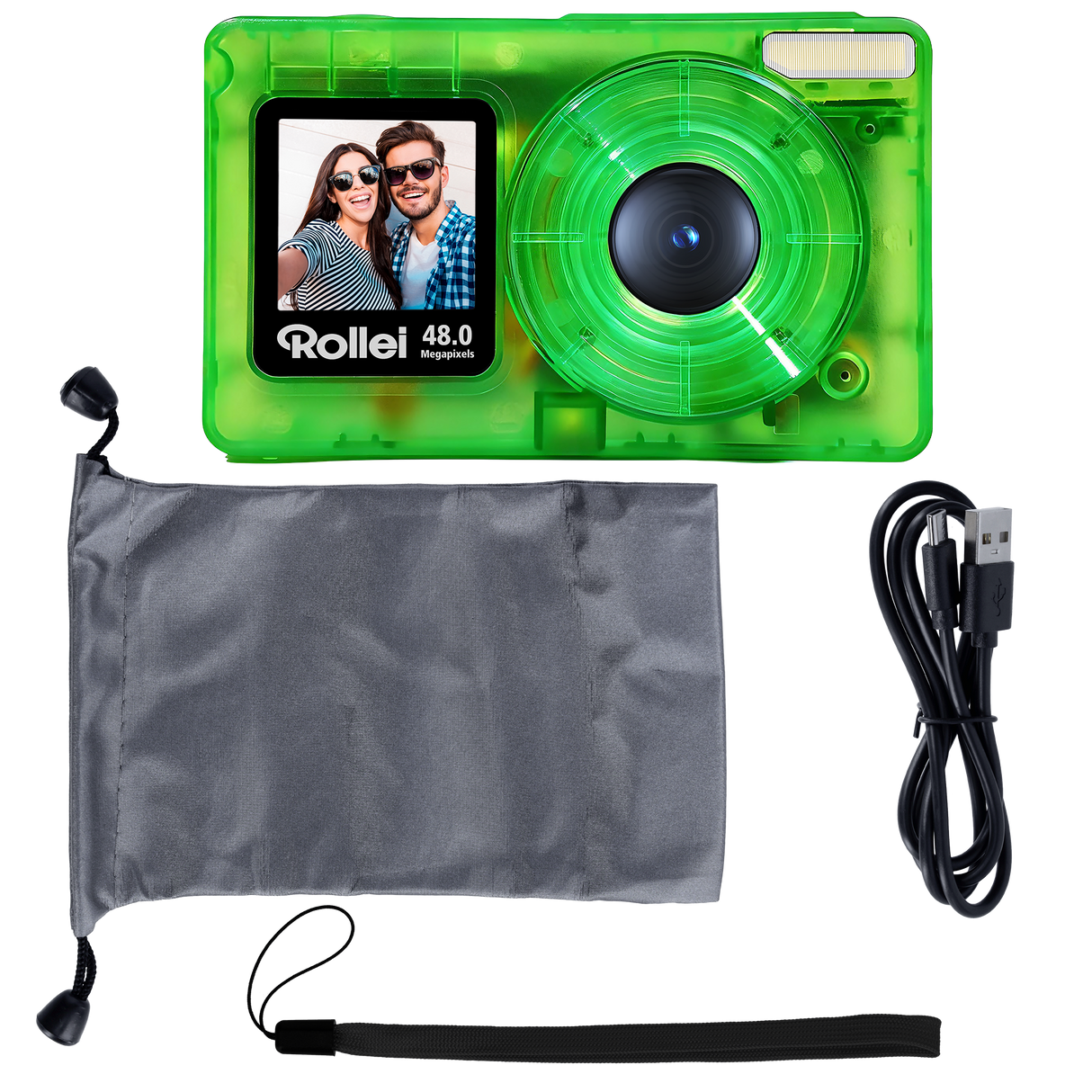 Compactline Pocket | Transparent Clear | 48 MP Digitalkamera mit 4K