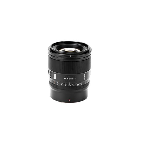 Schwarzes Viltrox-Objektiv stehend