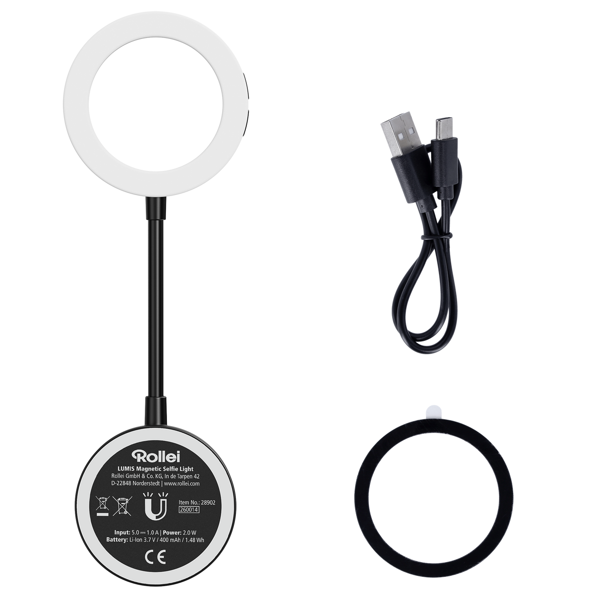LUMIS Magnetisches LED-Ringlicht für Selfies