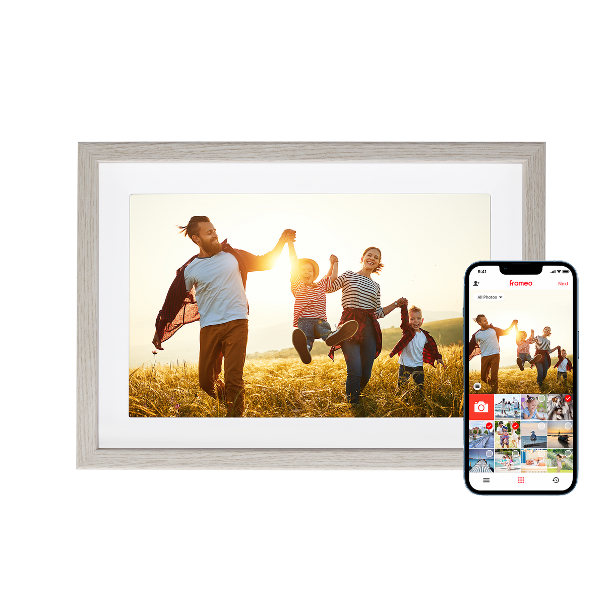 Smarter Bilderrahmen | 10,1" Diagonale | WiFi | Frameo App | Modell 108